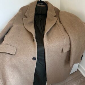 Banana Republic Men's Tan Wool Overcoat